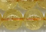 CCR384 15 inches 12mm round citrine beads wholesale