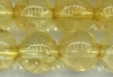 CCR401 15 inches 10mm round citrine beads, 2mm hole