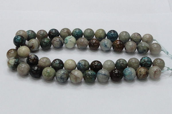 CCS03 15.5 inches 16mm round natural chrysocolla gemstone beads
