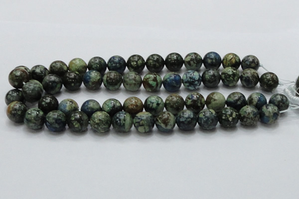 CCS15 15.5 inches 14mm round natural chrysocolla gemstone beads