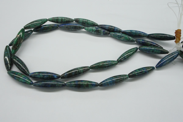 CCS156 15.5 inches 8*30mm rice dyed chrysocolla gemstone beads