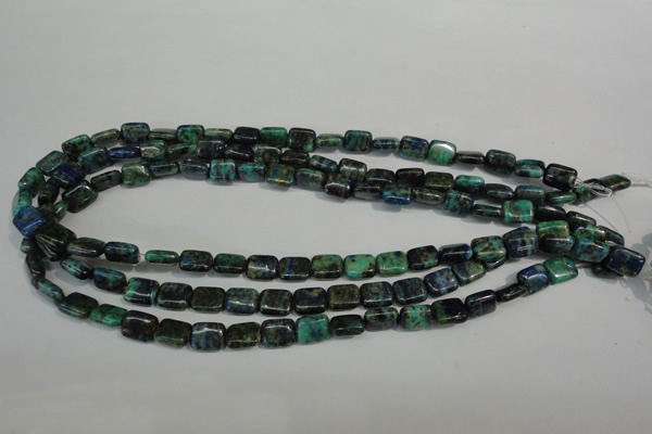 CCS175 15.5 inches 8*10mm rectangle dyed chrysocolla gemstone beads
