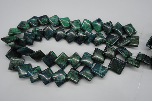 CCS179 15.5 inches 18*18mm diamond dyed chrysocolla gemstone beads