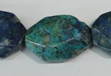 CCS182 15.5 inches 22*30mm freeform dyed chrysocolla gemstone beads