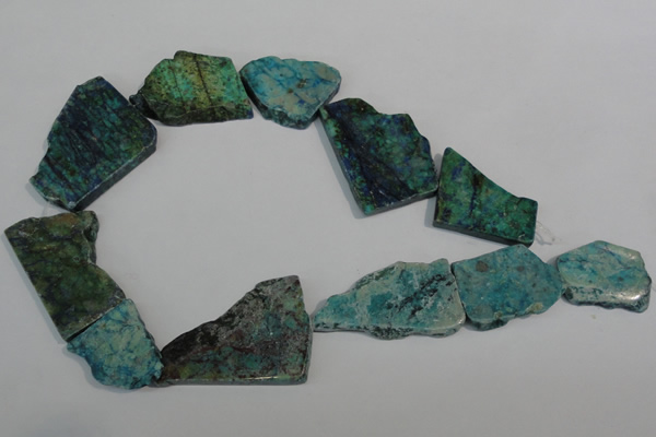 CCS185 15.5 inches 22*25mm – 35*40mm freeform dyed chrysocolla beads