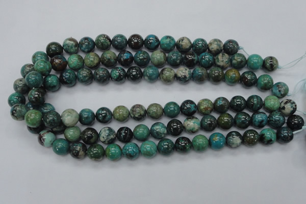 CCS19 15.5 inches 12mm round natural chrysocolla gemstone beads