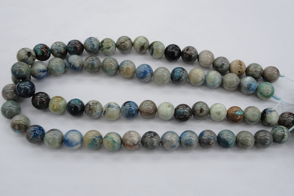 CCS21 15.5 inches 12mm round natural chrysocolla gemstone beads