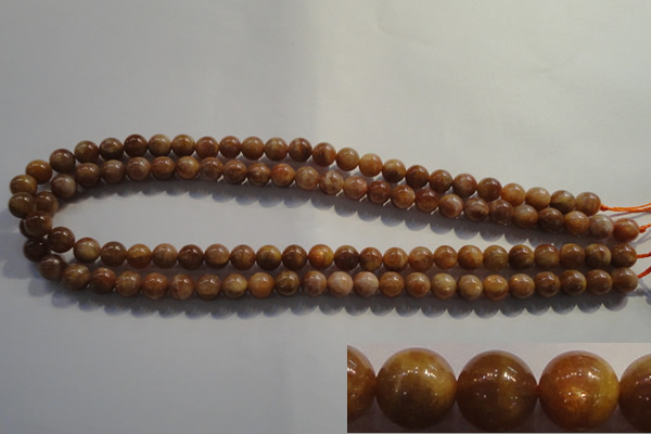 CCS352 15.5 inches 8mm round AB grade natural golden sunstone beads
