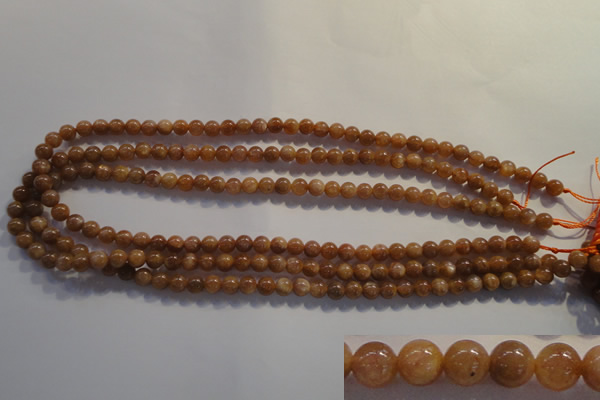 CCS361 15.5 inches 6mm round A grade natural golden sunstone beads