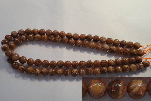 CCS363 15.5 inches 10mm round A grade natural golden sunstone beads