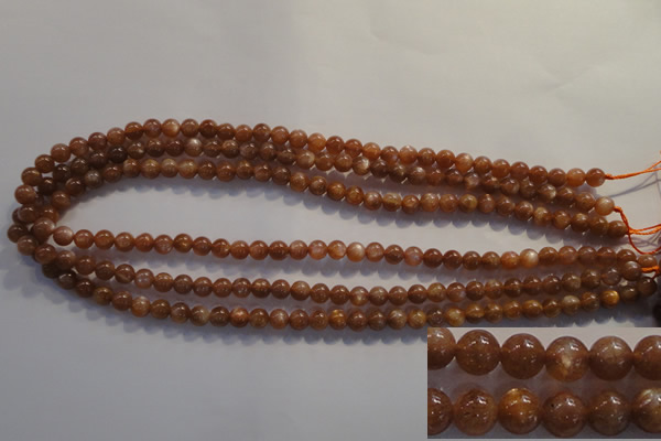 CCS371 15.5 inches 6mm round AA grade natural golden sunstone beads