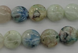 CCS38 15.5 inches 12mm flat round natural chrysocolla gemstone beads