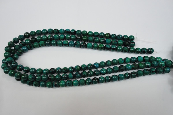 CCS402 15.5 inches 8mm round dyed chrysocolla gemstone beads