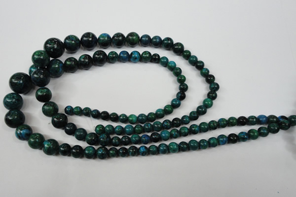 CCS410 15.5 inches 6mm - 14mm round dyed chrysocolla gemstone beads
