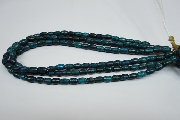 CCS412 15.5 inches 6*9mm rice dyed chrysocolla gemstone beads