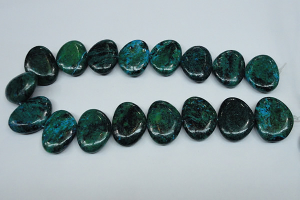 CCS482 15.5 inches 22*30mm freeform dyed chrysocolla gemstone beads
