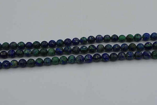 CCS532 15.5 inches 8mm faceted round dyed chrysocolla beads