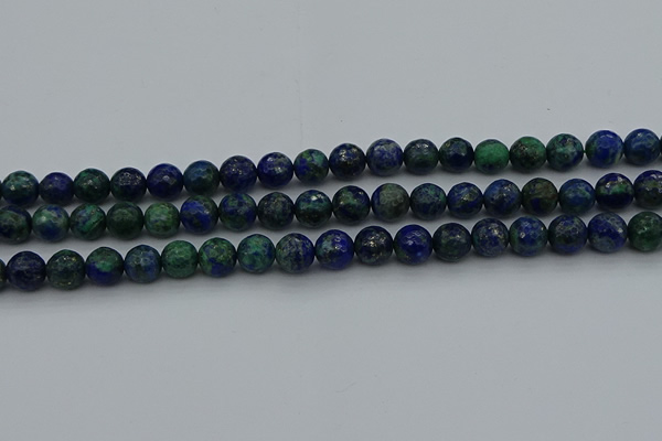 CCS533 15.5 inches 10mm faceted round dyed chrysocolla beads