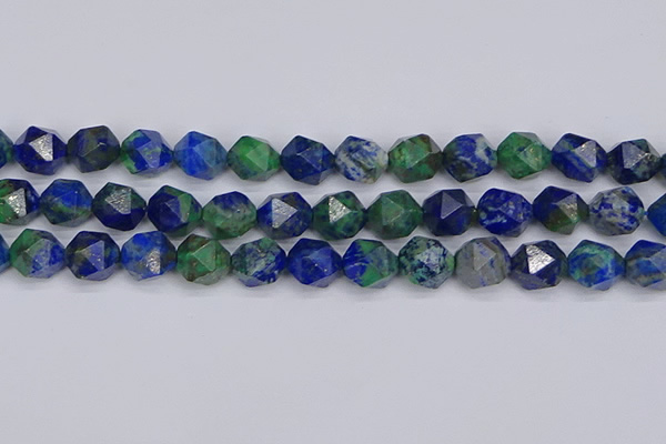 CCS549 15.5 inches 12mm faceted nuggets dyed chrysocolla beads