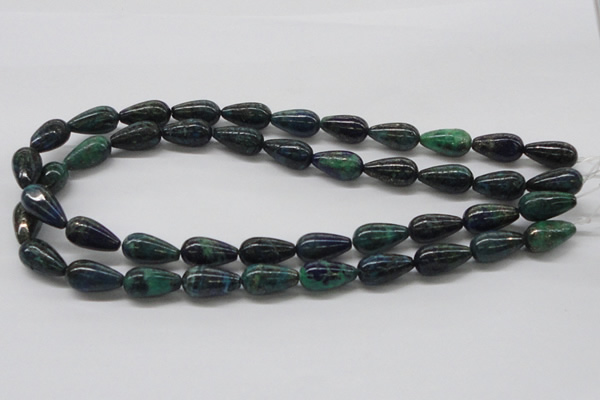 CCS56 16 inches 10*18mm teardrop dyed chrysocolla gemstone beads