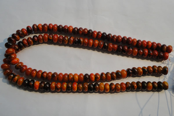 CCS560 15.5 inches 6*10mm rondelle dyed chrysocolla gemstone beads