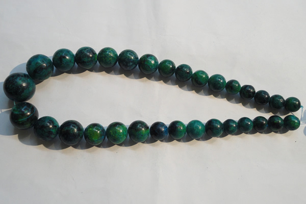 CCS609 15.5 inches 10mm – 20mm round dyed chrysocolla gemstone beads