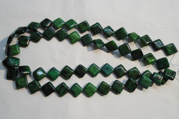 CCS681 15.5 inches 12*12mm diamond dyed chrysocolla gemstone beads