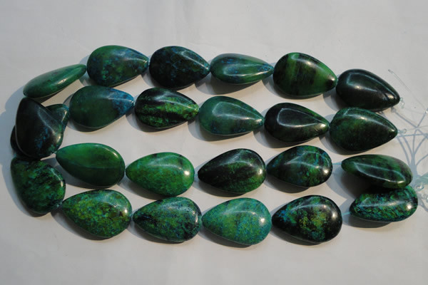 CCS695 15.5 inches 20*30mm flat teardrop dyed chrysocolla beads