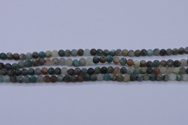 CCS760 15.5 inches 4mm round matte natural chrysocolla beads