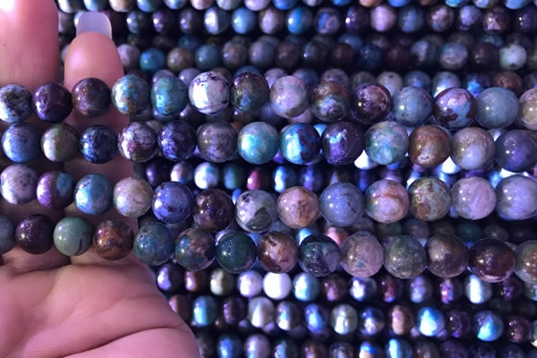 CCS859 15.5 inches 8mm round natural chrysocolla beads wholesale