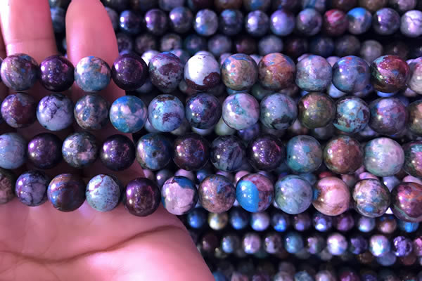 CCS860 15.5 inches 10mm round natural chrysocolla beads wholesale
