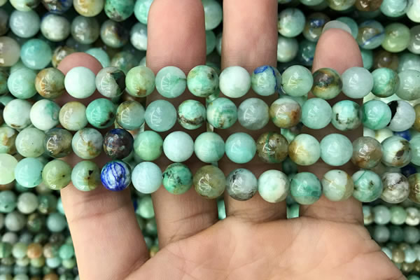 CCS866 15.5 inches 8mm round chrysocolla gemstone beads