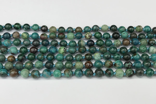 CCS900 15.5 inches 6mm round natural chrysocolla gemstone beads