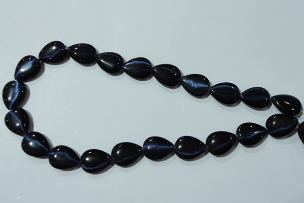 CCT1000 15 inches 13*18mm flat teardrop cats eye beads wholesale
