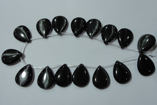 CCT1040 Top-drilled 21*29mm flat teardrop cats eye beads wholesale