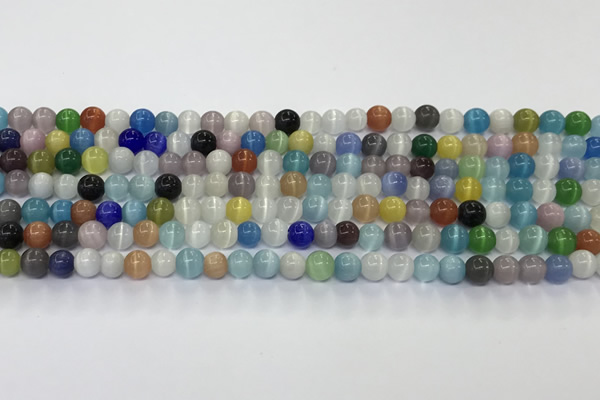 CCT1426 15 inches 4mm, 6mm round cats eye beads