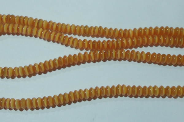 CCT236 15 inches 3*6mm rondelle cats eye beads wholesale
