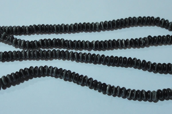 CCT252 15 inches 3*6mm rondelle cats eye beads wholesale