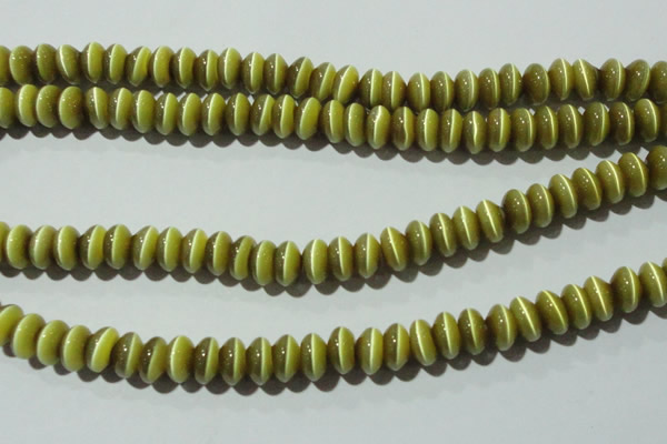 CCT278 15 inches 5*8mm rondelle cats eye beads wholesale