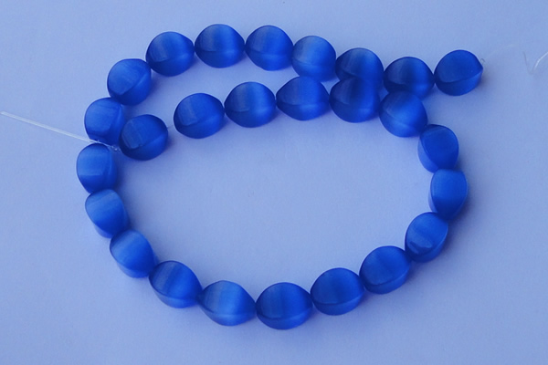 CCT30 14 inches 10*14mm twisted green cats eye beads wholesale