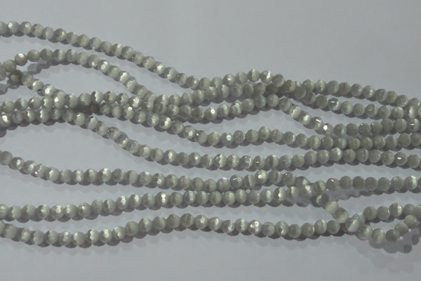 CCT302 15 inches 4mm faceted round cats eye beads wholesale