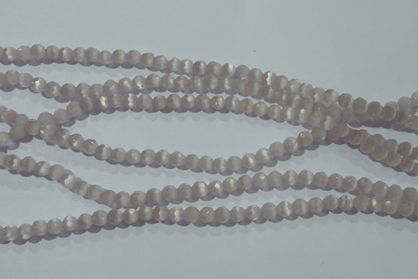 CCT303 15 inches 4mm faceted round cats eye beads wholesale