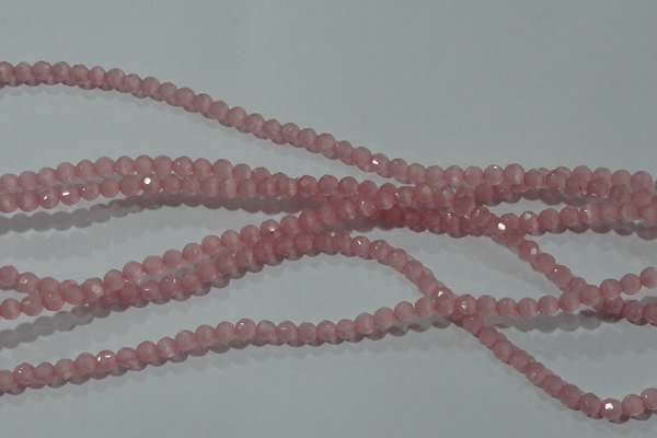 CCT305 15 inches 4mm faceted round cats eye beads wholesale