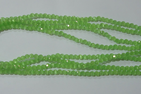 CCT315 15 inches 4mm faceted round cats eye beads wholesale