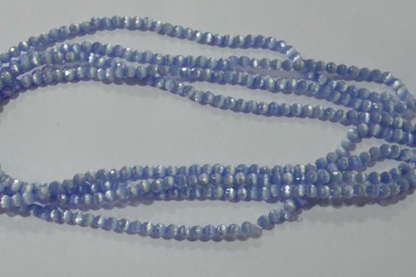 CCT321 15 inches 4mm faceted round cats eye beads wholesale