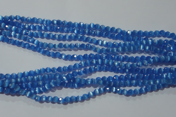 CCT326 15 inches 4mm faceted round cats eye beads wholesale
