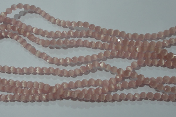 CCT342 15 inches 5mm faceted round cats eye beads wholesale