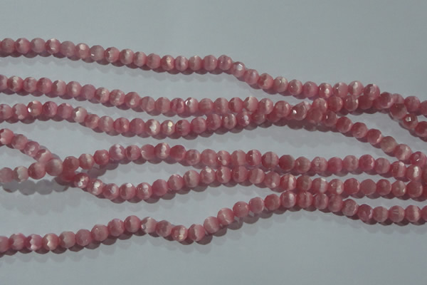 CCT343 15 inches 5mm faceted round cats eye beads wholesale