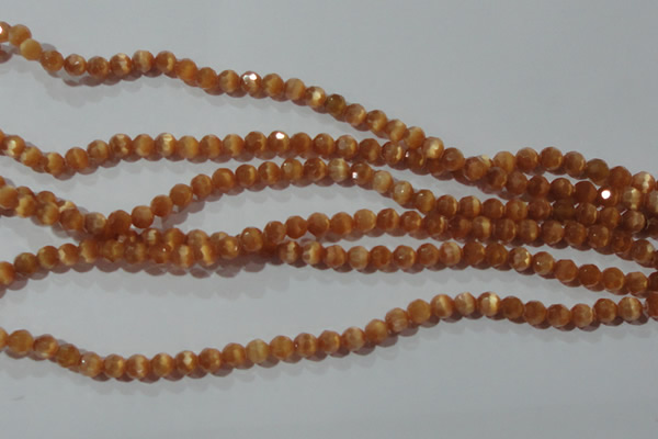 CCT344 15 inches 5mm faceted round cats eye beads wholesale