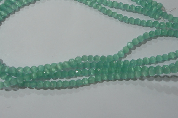 CCT345 15 inches 5mm faceted round cats eye beads wholesale